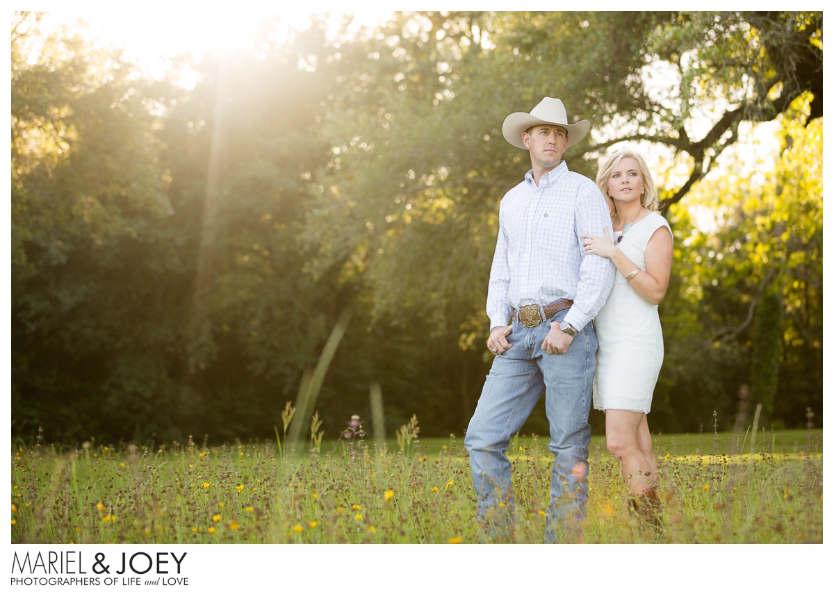 rustic engagement photos in houston texas hannah and brad featured